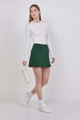 Stretch Twill Front Pleat Golf Skirt